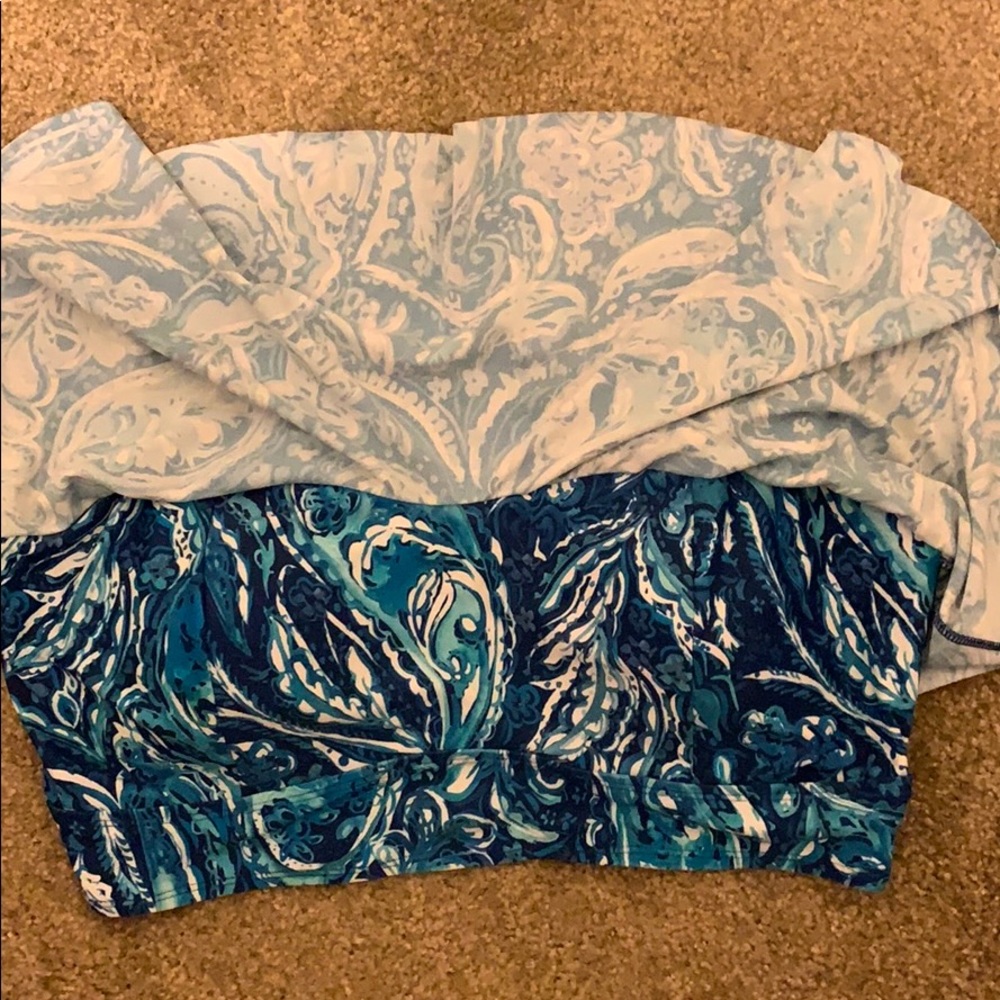 Blue Pattern Bikini Top - Picture 5 of 8
